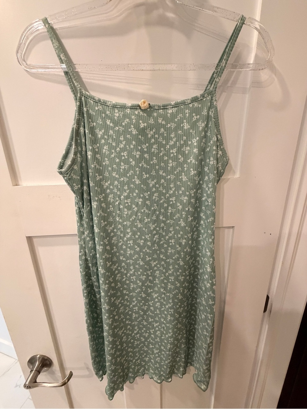 See You Monday Mint Green Floral Tank Dress